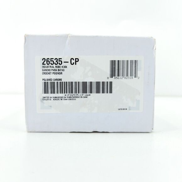 KOHLER Industrial Robe Hook Polished Chrome 26535-CP NEW OPEN BOX Discontinued - Picture 5 of 6